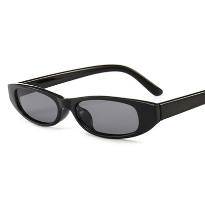 Popular Small Narrow Cat Eye Sunglasses Women Men's Luxury Brand Black Red Sun Glasses Retro Tiny Rectangle Candy Shades