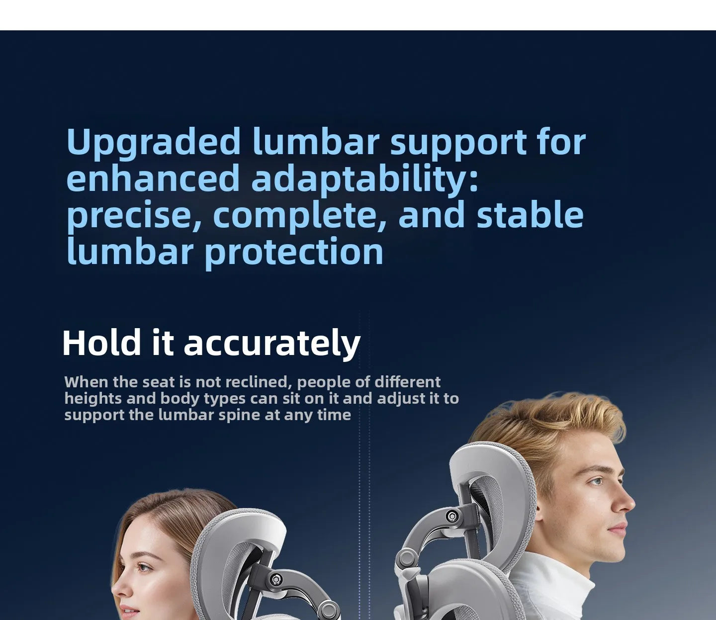 Stable Ergonomic Office Chair with Lumbar Support, Adjustable Height Computer Chair, Gaming Chair with Waist Protection, Swivel Desk Chair