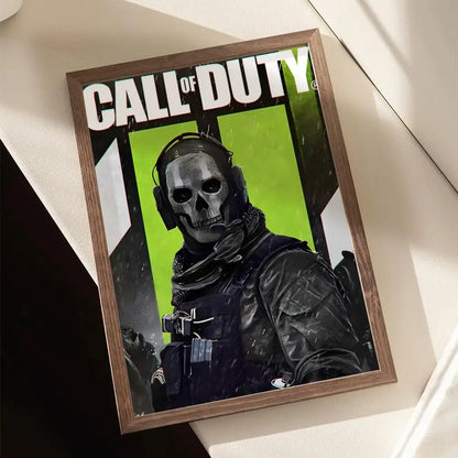 Call of D-DUTY Game Poster Stickers Painting Self-Adhesive Mural HD Wall Decals for Bedroom Living Room Home Decor Gift