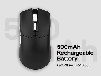 EPOMAKER Click Lite Wired/BT/2.4GHz Wireless Gaming Mouse, PAW3311 Sensor, 800 to 24000 DPI with 500mAh Battery for PC/Mac/Linux