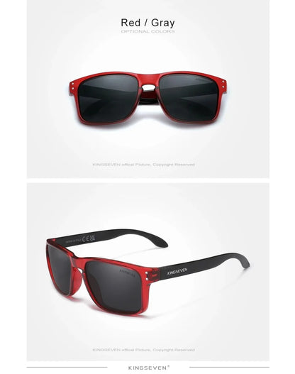 KINGSEVEN Obdélníkové retro polarizované sluneční brýle TR90 pro ženy a muže, cyklistické, UV400, horolezecké, s ochranou proti oslnění, outdoorové sportovní brýle