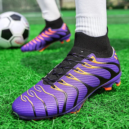 Men Match Football Boots Sport Training Long Spikes FG/TF Boys Cleats Outdoor Soccer Shoes Non Slip Indoor Futsal Comfortable