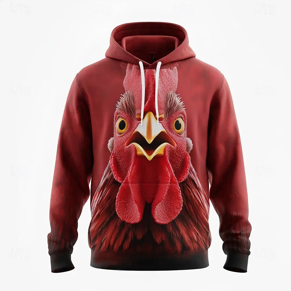 Men's Wolf Hoodie Sweatshirt 3D Fantasy Crew Neck Top Party Gift Club Drawstring Hooded hoodies Fall Winter Designer