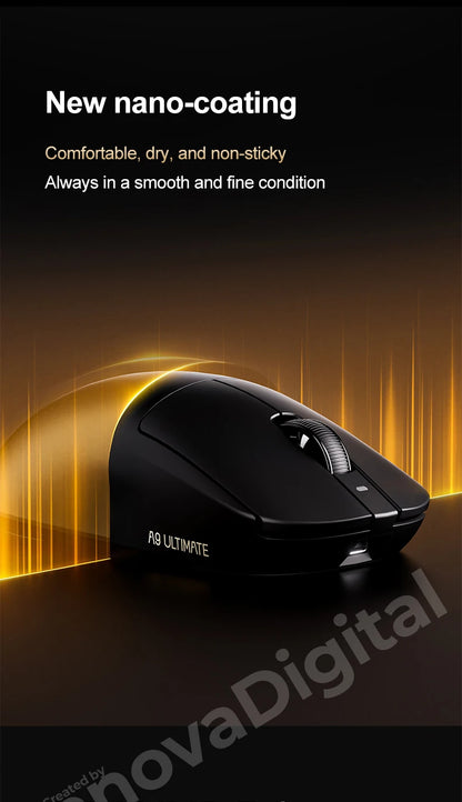 Mouse de gaming wireless ATK Dragonfly A9 Ultimate A9 Air PAW3950, ultra-ușor, ergonomic, pentru e-sports gamer FPS CSGO A9 Ultra