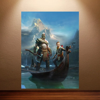 Kratos Poster God of War Game Poster Classic Video Games Poster Canvas Wall Painting Game Room Wall Decor Room Wall Ar
