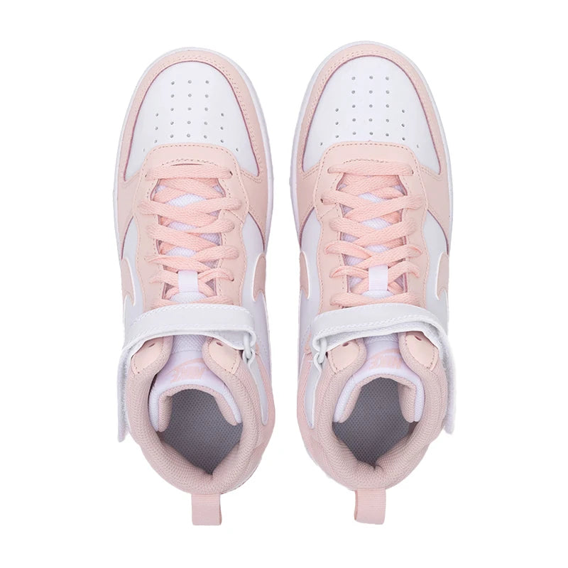 Nike Women's Shoes Court Borough Mid 2 (Gs) Sports Shoes Fashionable Casual Shoes Velcro Mid-Top Sneakers Cd7782-122