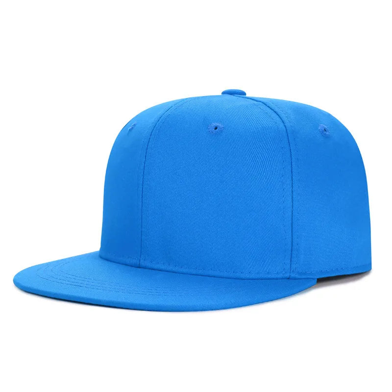 Hurtowa sprzedaż 40 kolorów regulowanych czapek z płaskim daszkiem typu snapback – damskie modne czapki baseballowe z poliestru, męskie czapki sportowe w stylu hip-hopowym