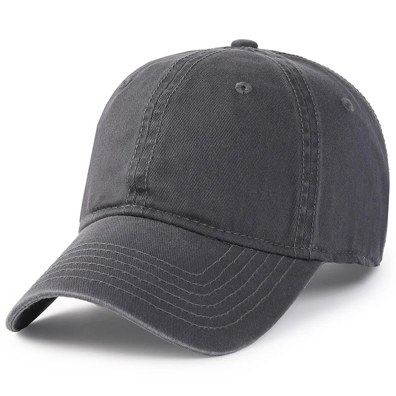 Baseballová čepice Big Head Plus Size, 100 % bavlna, vhodná pro muže i ženy, nastavitelná, čepice typu „dad hat“, nadměrná velikost 58–60 cm, 61–65 cm
