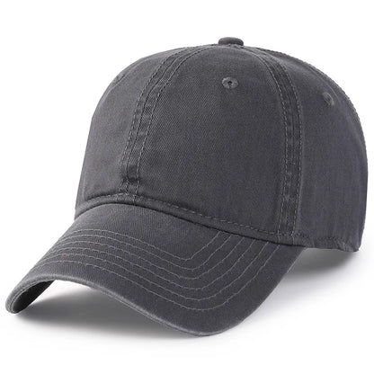 Baseballová čepice Big Head Plus Size, 100 % bavlna, vhodná pro muže i ženy, nastavitelná, čepice typu „dad hat“, nadměrná velikost 58–60 cm, 61–65 cm