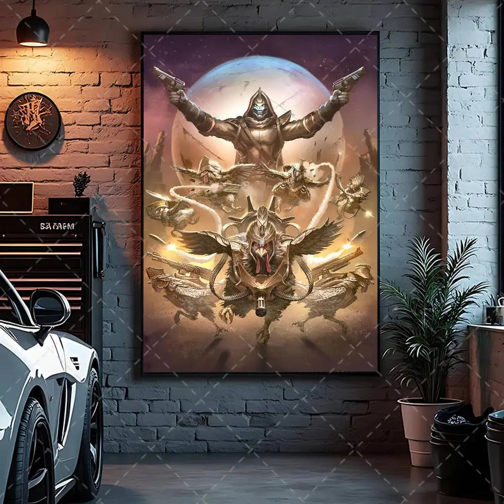 Game Destiny 2 Poster Art With Prints Home Bedroom Living Room Decoration Gift