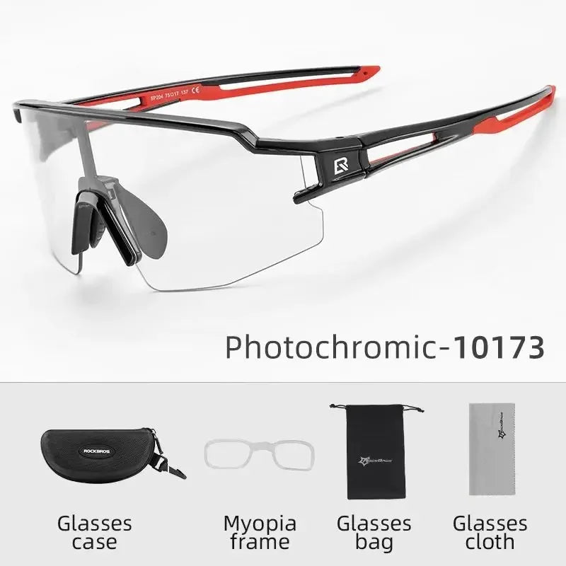 ROCKBROS Cyklistické brýle Fotochromatické brýle Cyklistické brýle Ochranné brýle Větruodolné Cyklistické Outdoorové sportovní sluneční brýle