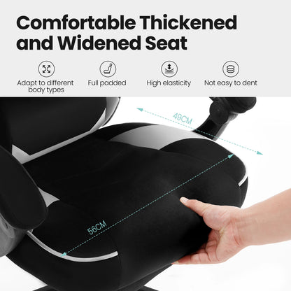 WOLTU Gaming Racing Chair Ergonomic Swivel Computer Chair with Footrest, Lumbar Support, Headrest, Adjustable Gamer Office Chair