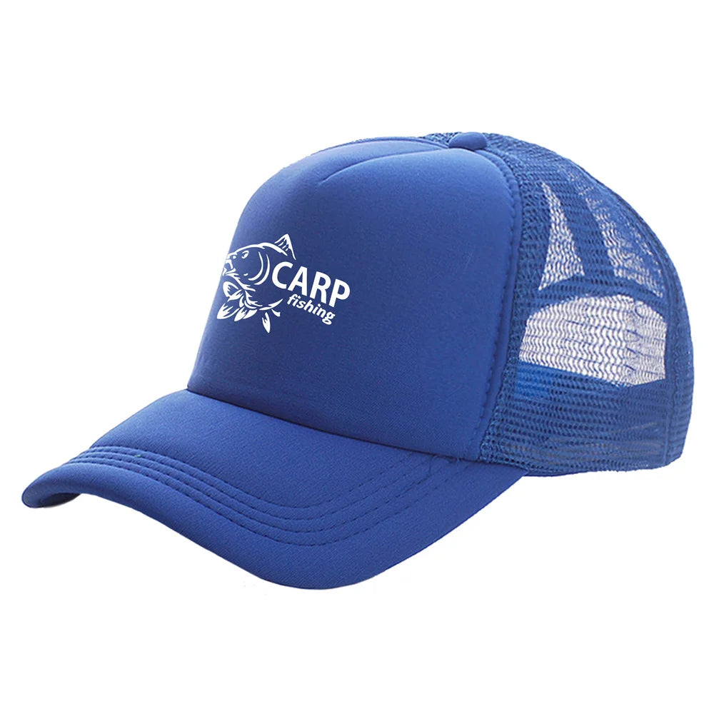 Carp Fish Trucker Caps Men Funny Fishing Printing Hat Baseball Cap Cool Summer Unisex Mesh Net Caps MZ-169