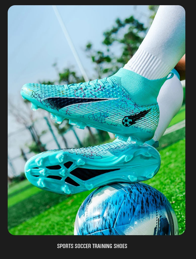 Chaussures de football pour hommes, chaussures de foot pour enfants, crampons de football professionnels pour femmes, chaussures antidérapantes TF/FG, chaussures de sport d'extérieur pour le football