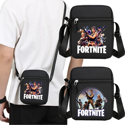 Fortnites Adult Man Cartoon Shoulder Bag Men Anime Crossbody Bags Canvas Square Women Fashion Travel Sport Cute Birthday Gifts