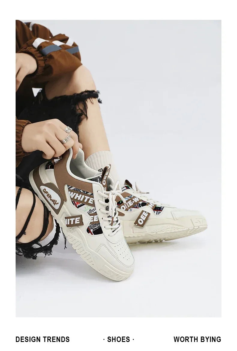 Chaussures de skateboard pour homme, baskets d'été, cuir, décontractées, mode, plein air, course à pied, sport, randonnée, tennis, semelles compensées, de créateurs, de luxe