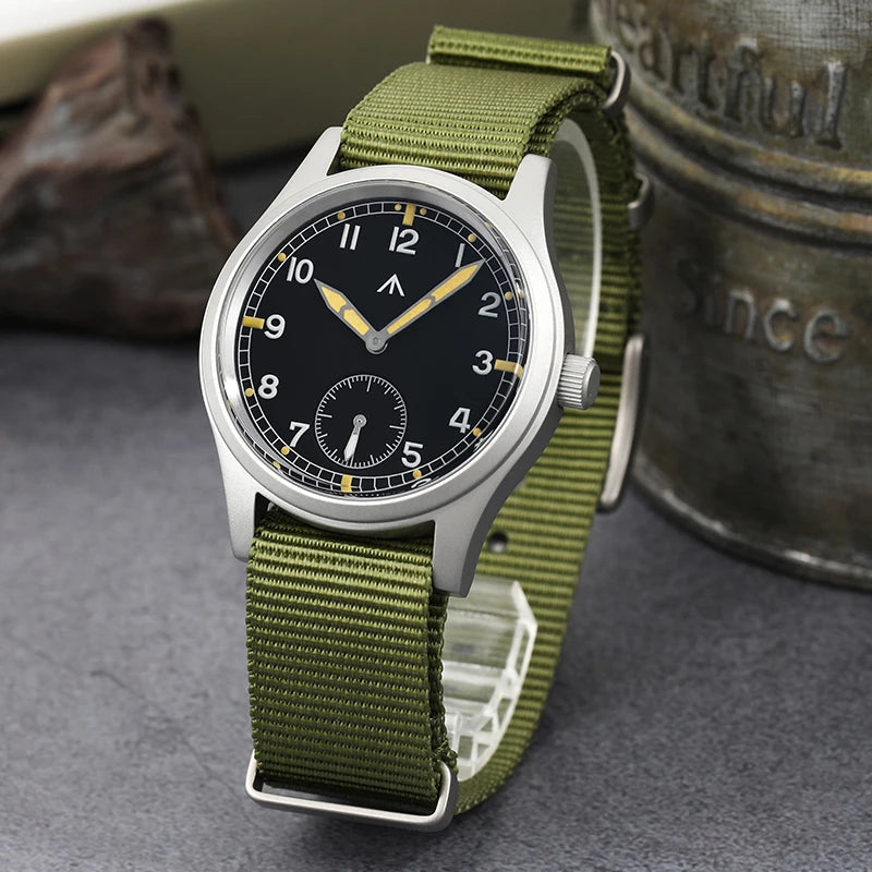 Militado V2 Version Military D12 Watch 36mm AR Sapphire Quartz Movement Watches Waterproof Sub-second Stainless Steel Wristwatch