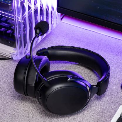 Auscultadores Gaming AKKO Verge S9 com Microfone – Driver de 53mm, Bluetooth 5.3 Sem Fios Quad-Mode, Som Surround 7.1, Auscultadores Gaming Profissionais para FPS