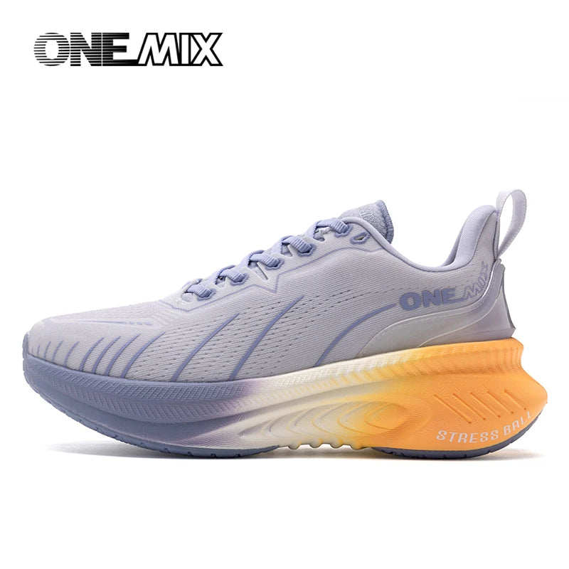 ONEMIX Novos Ténis de Corrida com Amortecimento para Homem, Adequados para Corredores Pesados, com Atacadores, Desportivos, Antiderrapantes, para Exterior, para Mulher e Homem