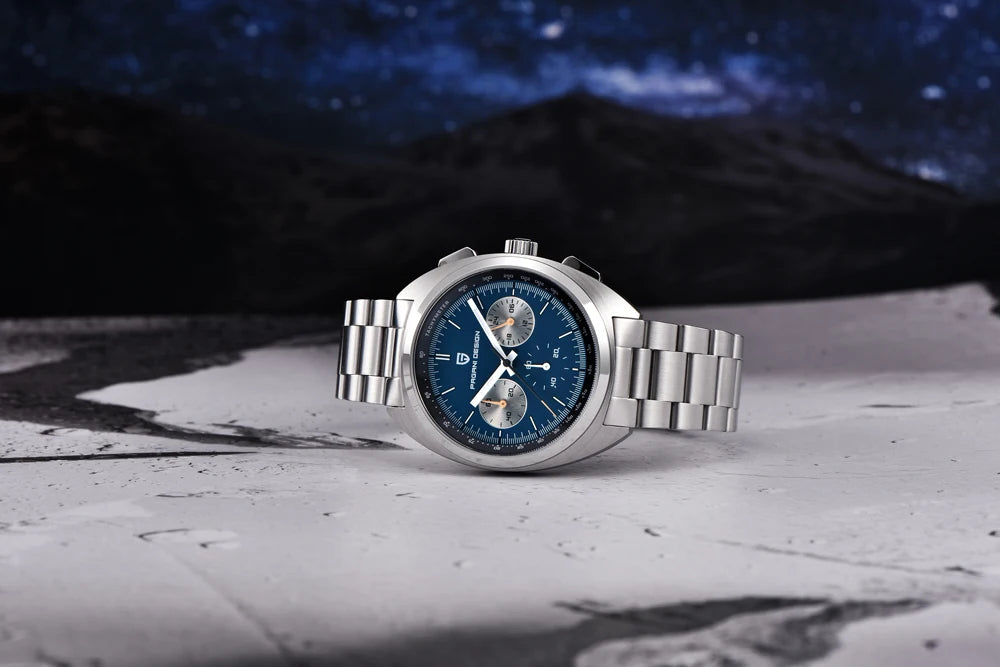 PAGANI DESIGN 2026 Retro Luxury Men's Quartz Watches Sports Chronograph VK63 Watch For Men AR Sapphire Waterproof Leather Clock