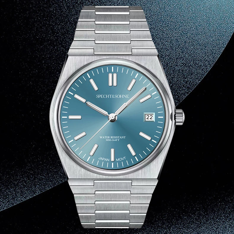2025 New Arrivals Specht&Sohne Men's Watches Stainless Steel Sapphire Classic Quartz Men Watch Relogio Masculino 100M Waterproof