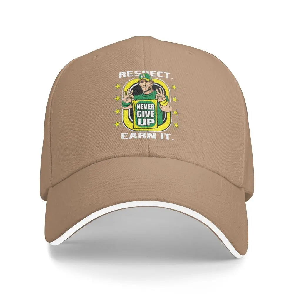 Yellow Wrestling Cena John White Custom Baseball Caps For Mens Unisex Male Beach Sunscreen Hat Snapback Cap