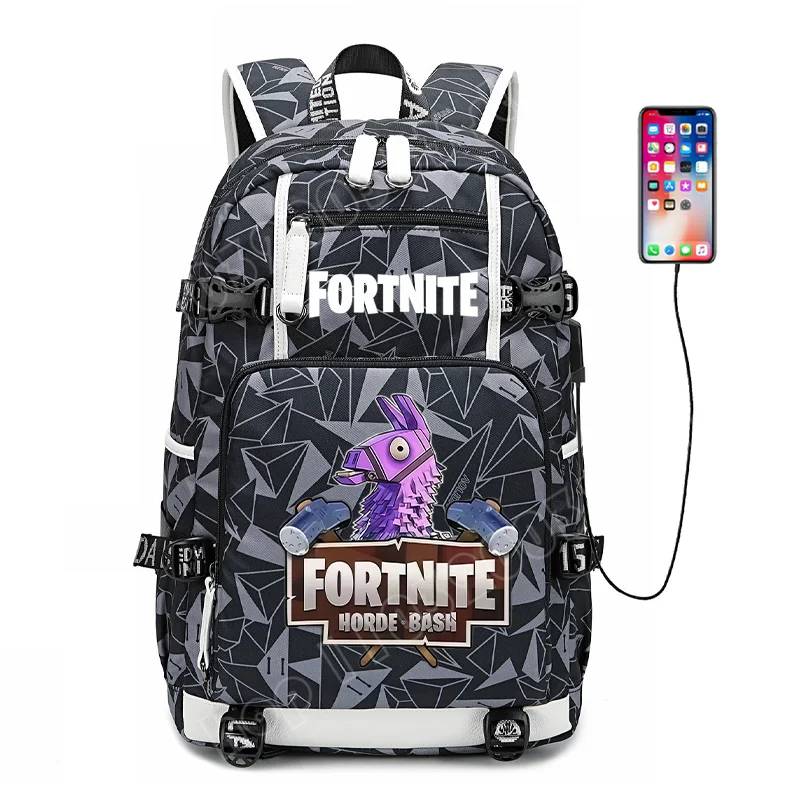 Fortnite-Print-Schülerrucksack für Jungen und Mädchen, Schulrucksack mit großem Fassungsvermögen, wasserdicht, leicht und strapazierfähig, Geburtstagsgeschenk