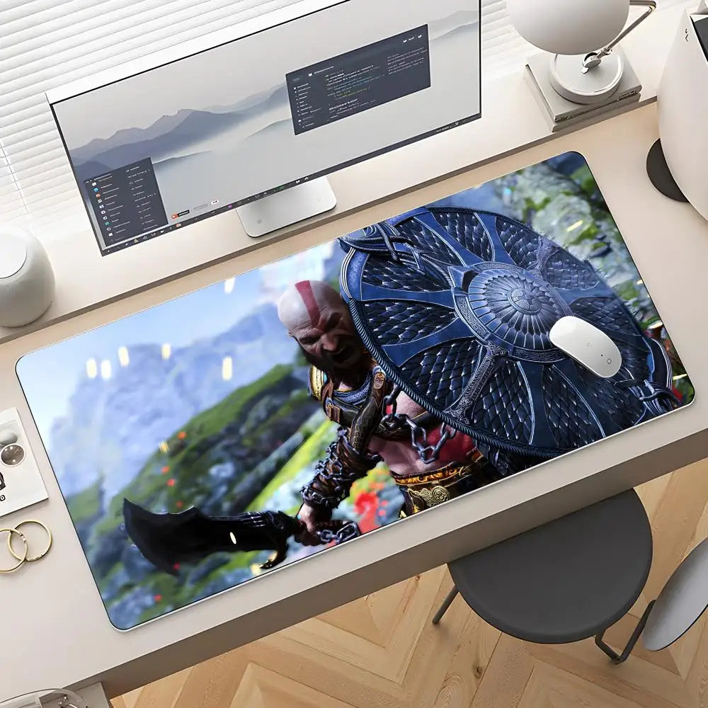 Game God Of War Mouse Pad Rubber Antislip Keyboard Pad 40x90cm Mousepad Gaming Accessories XXL Office Computer Mat