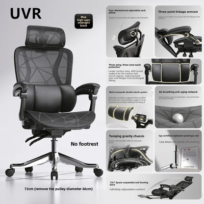 UVR Gaming Computer Chair Ergonomic Office Chair with Reclining Backrest, Adjustable Height, Comfortable Mesh Executive Swivel Chair for Home & Work
