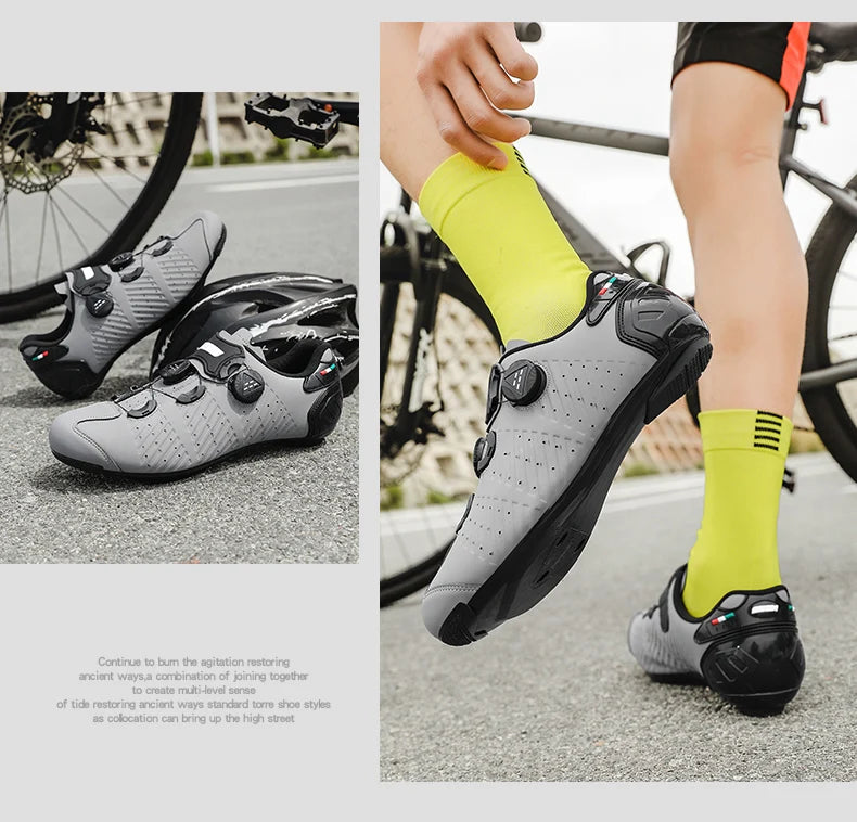 Highway bike cycling shoes, breathable and wear-resistant mountain bike cycling shoes, professional bike lock shoes Men or Women