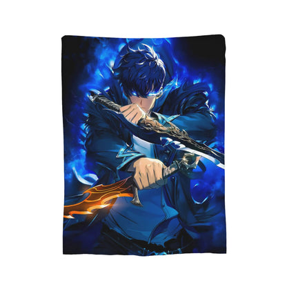 Solos Levelings Vintage Anime Plush Blankets  Awesome Throw Blanket for Home 125*100cm Bedspread,