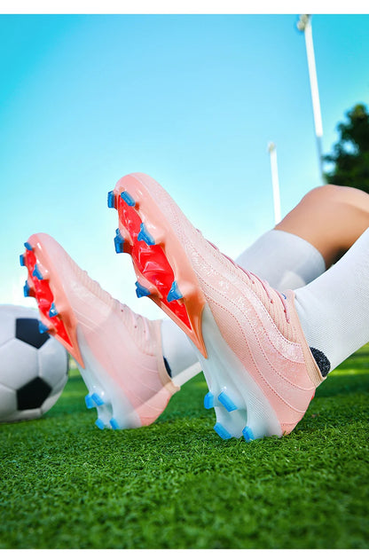 New Men's Soccer Shoes Professional Football Boots Non-Slip Cleats FG/TF Grass Outdoor Training Athletic Sneakers