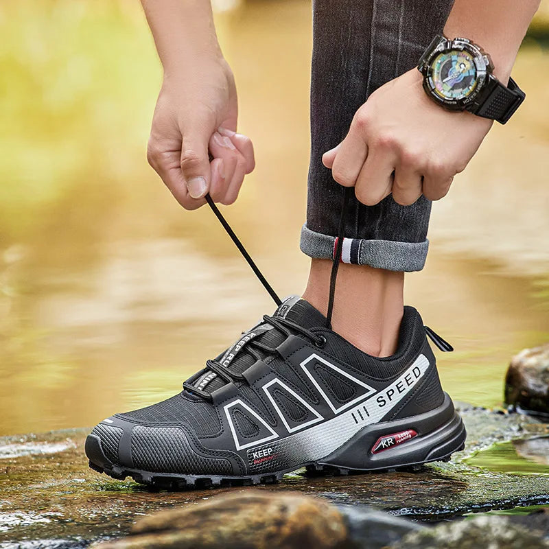 Lockless-Fahrradschuhe für Herren, Outdoor-Wander- und Cross-Country-Schuhe mit rutschfester Sohle, atmungsaktive Sportschuhe, Rennradschuhe