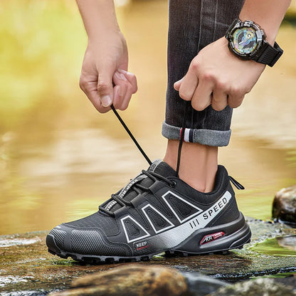 Lockless-Fahrradschuhe für Herren, Outdoor-Wander- und Cross-Country-Schuhe mit rutschfester Sohle, atmungsaktive Sportschuhe, Rennradschuhe