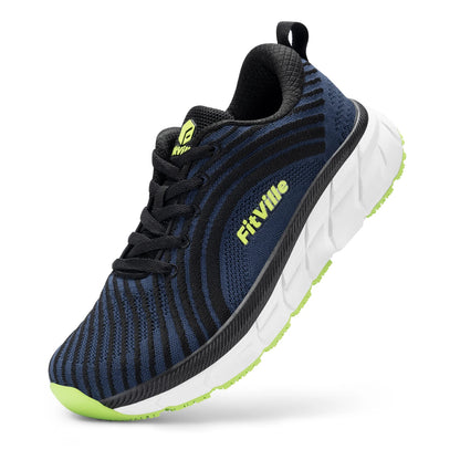 FitVille Men's Shoes Wide Toe Box Cushioned Extra Wide Width Non-Slip Running Shoe Comfortable Lightweight Sneakers For Wide Feet