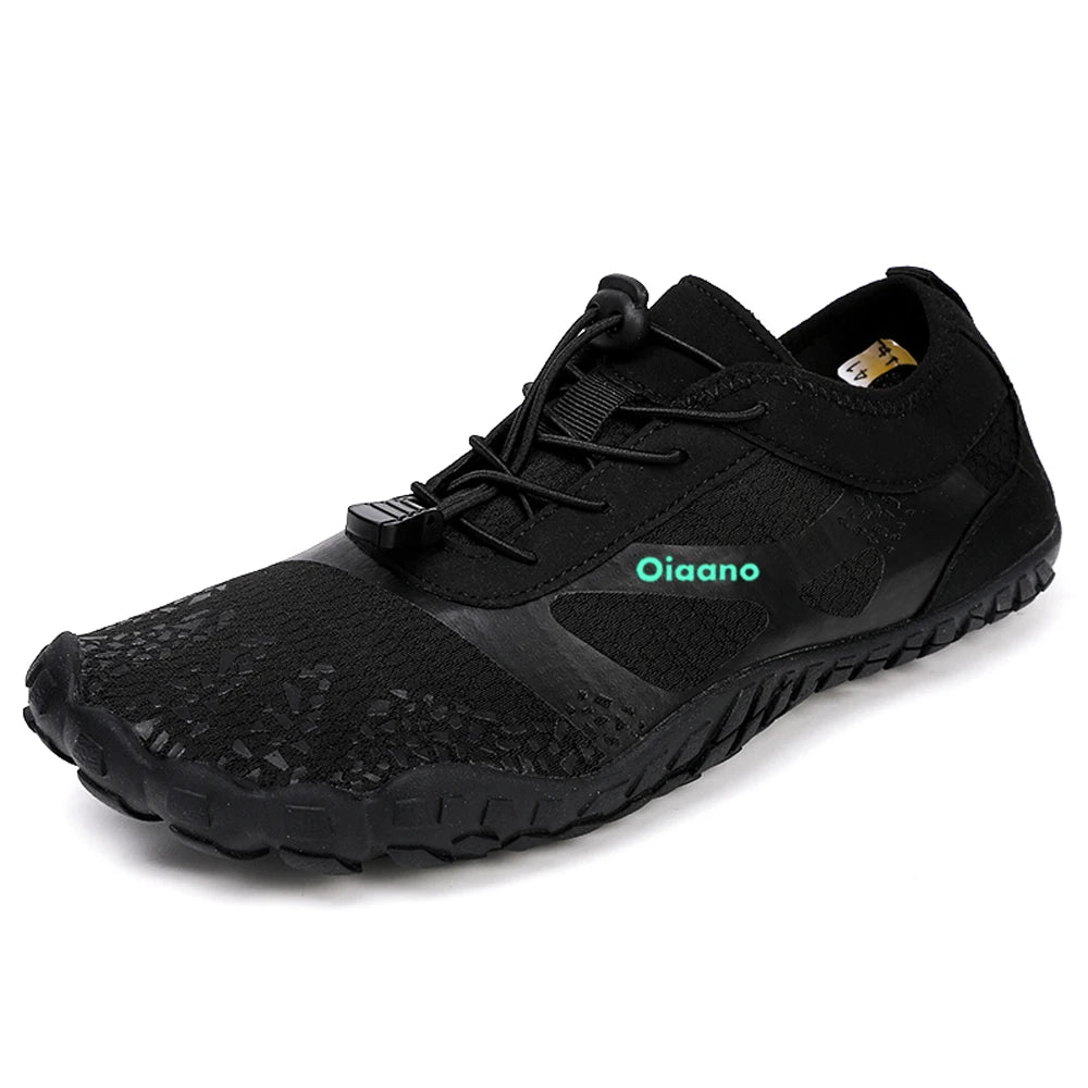 Oiaano Παπούτσια Barefoot Μαύρα με Φαρδύ Μπροστινό Μέρος για Άνδρες, Γυναικεία Αθλητικά Sneakers Unisex, Ανδρικά Υδάτινα Μποτάκια Aqua Beach με Μαλακή Σόλα, Ελαφριά και Διαπνέοντα