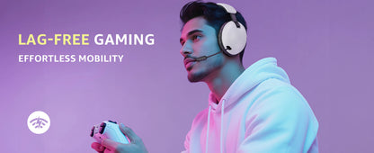 Auscultadores Gaming Sem Fios Acinaci BL500 2.4G Bluetooth 5.3 e com Fio – Microfone com Cancelamento de Ruído, Bateria de 30H, Drivers de 50mm para PC, PS5, PS4