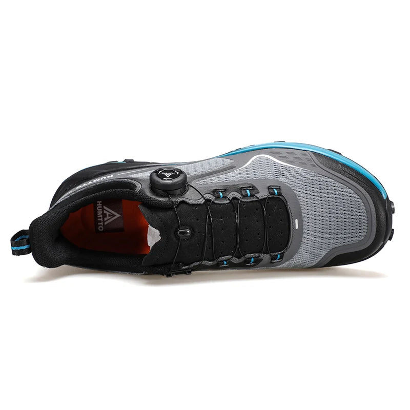 HUMTTO Men's Luxury Designer Trail Sneakers Anti-slip Sports Hiking Breathable Outdoor Trekking Boots
