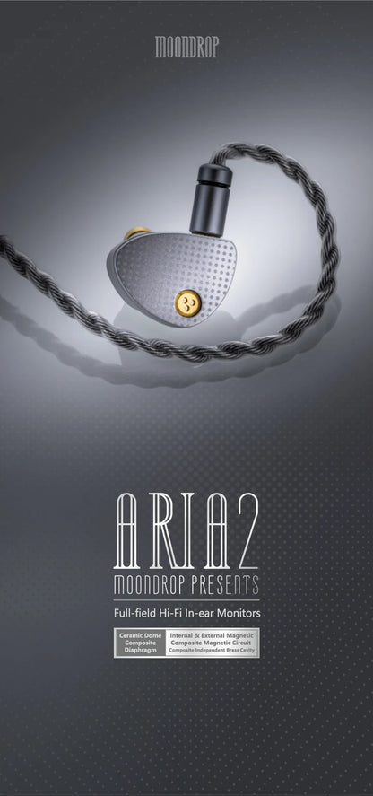 MOONDROP ARIA 2 Earphones High Performance IEMs Earbuds with Detachable Cable 0.78mm 2pin 3.5/4.4mm plug ARIA2 Earphone