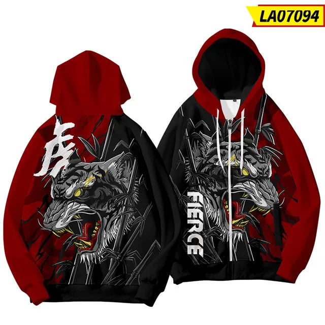 3D Print Chinese New Year Clothes Men Hoodies Kids Fashion Dragon Graphic Swearshirts Cool Streetwear Hooded Hoody Clothing Top