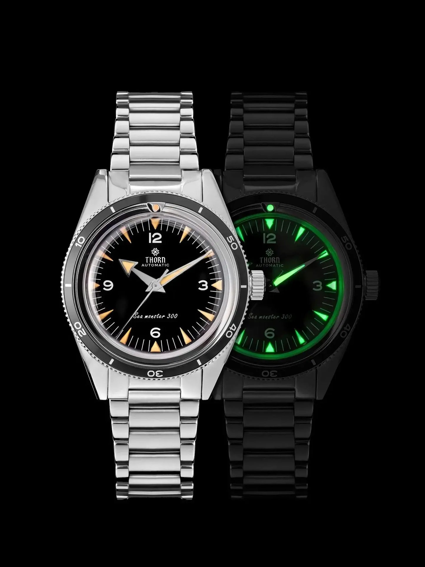 New THORN T026 Automatic Watch 38mm Sapphire 316L Stainless Steel PT5000/Swiss Ronda Movement Vintage Style Luminous Men's Watch