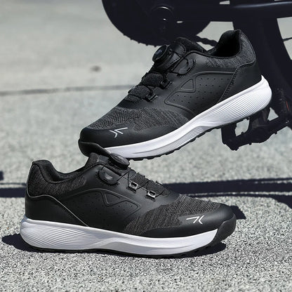 Cycling Shoes Men Cleats Shoes Flat Pedal MTB Bicycle Shoes Speed Cycling Sneakers Indoor Mountain Bike Shoes Racing Lock SPD Shoes