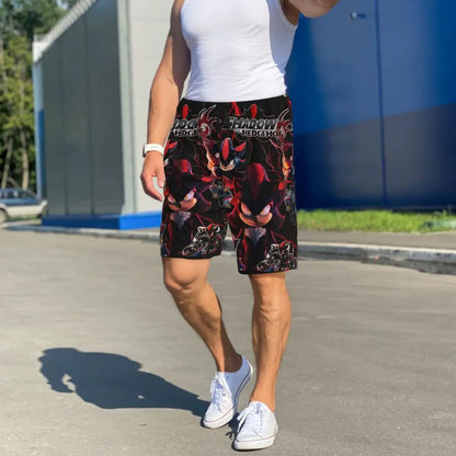 Custom Shadow The Hedgehog Sonic Poster Short Pajama Pants Men Sleepwear Sleep Lounge Bottom Shorts Sleeping Pants