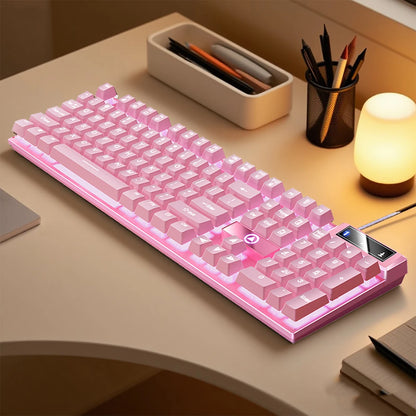 YINDIAO K500 Wired Gaming Keyboard for Laptop Desktops PC Computer Office Accessories Low Profile Gamer Keyboards with Numpad
