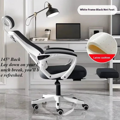 Gaming Chair Office Desk Ergonomic Computer Adjustable Armrests 3D Headrest Chair Lift Chair Back  Can Tilt Back with Foo Pedals