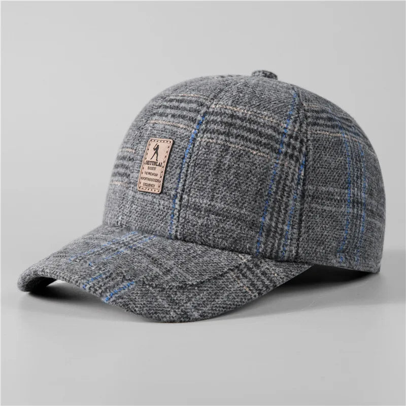 Warme Winter-Baseballkappe mit Ohrenklappen für Herren, dicke Herbstkappe als Geschenk