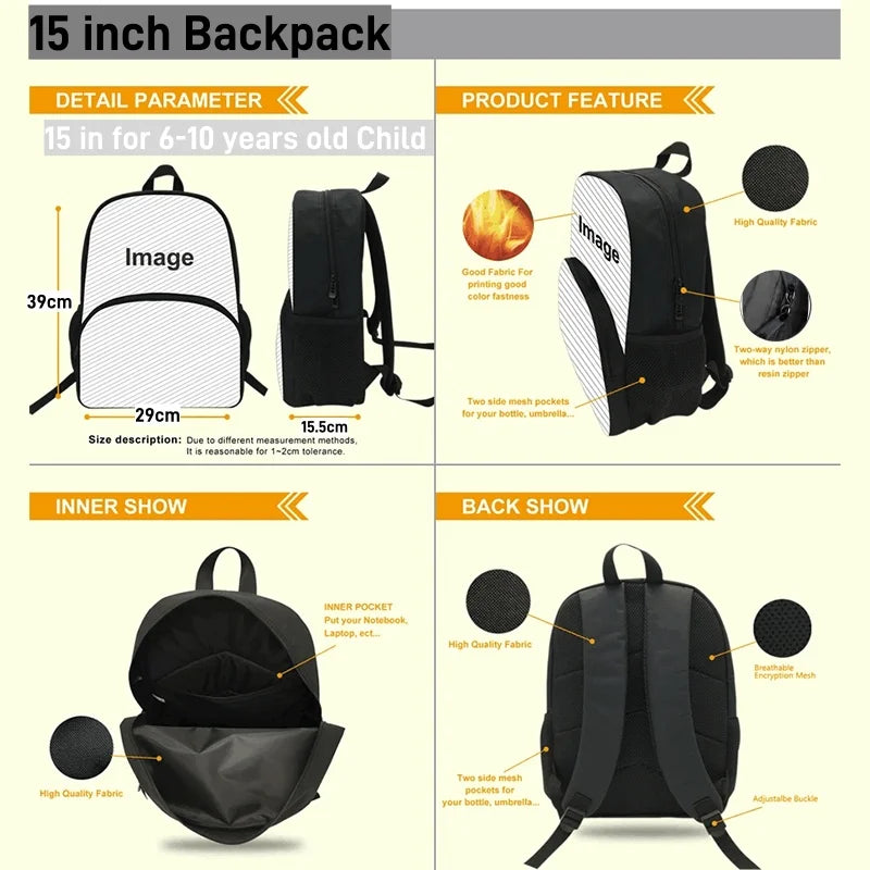 Classic Game FortniteS Child Backpacks Lunch Bag Pencil Case Pupil Large Capacity School Bags For Boy Girl Best Gift