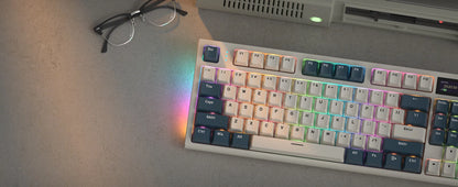 RK86 Wireless Mechanical Keyboard 75% TKL Tri-Mode Gaming Keyboard, Hot Swappable RGB Mechanical Keyboard with Gasket Mount, TFT Smart Display