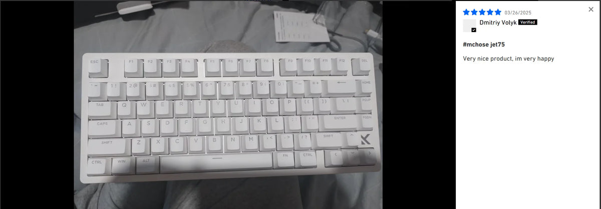 MCHOSE Jet 75 Magnetic Switch Gaming Keyboard Hall Effect Hot-Swappable Customized RGB Snap Tap 0.1ms Latency 8kHz Polling Rate