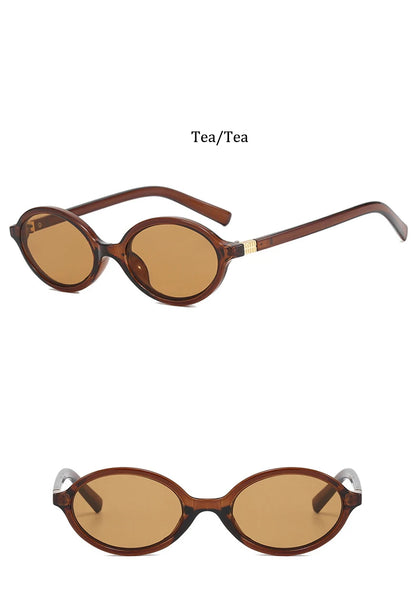 Cute Small Frame Oval Women's Sunglasses Sexy Leopard Retro Luxury Sun Glasses Ladies Fashion Shades Trends Eyewear Unique